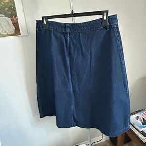 Liz Claiborne Dark Blue Denim A-Line Skirt